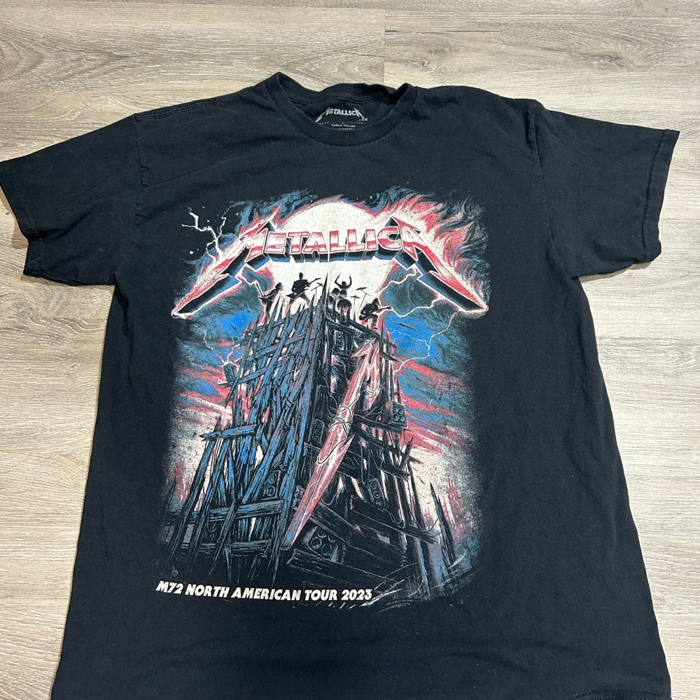 OFFICIAL 2023 Metallica 72 Seasons Pop Up New Jersey Large Shirt Metlife WORN